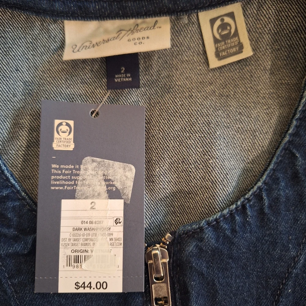 Universal Threads Blue Denim Jumpsuit Sz 2 NWT *V - Picture 4 of 8